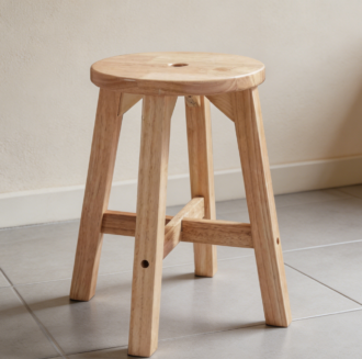 Solid Wood Round Stool