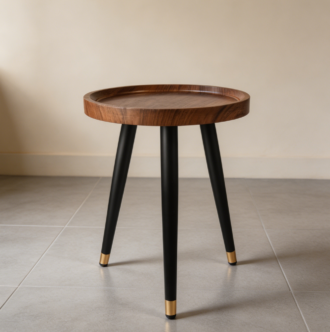 Walnut Mid-Century Plant Stand 12"x17"